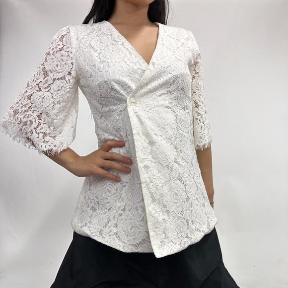 90s style lace jacket blazer - Picture 2 of 8